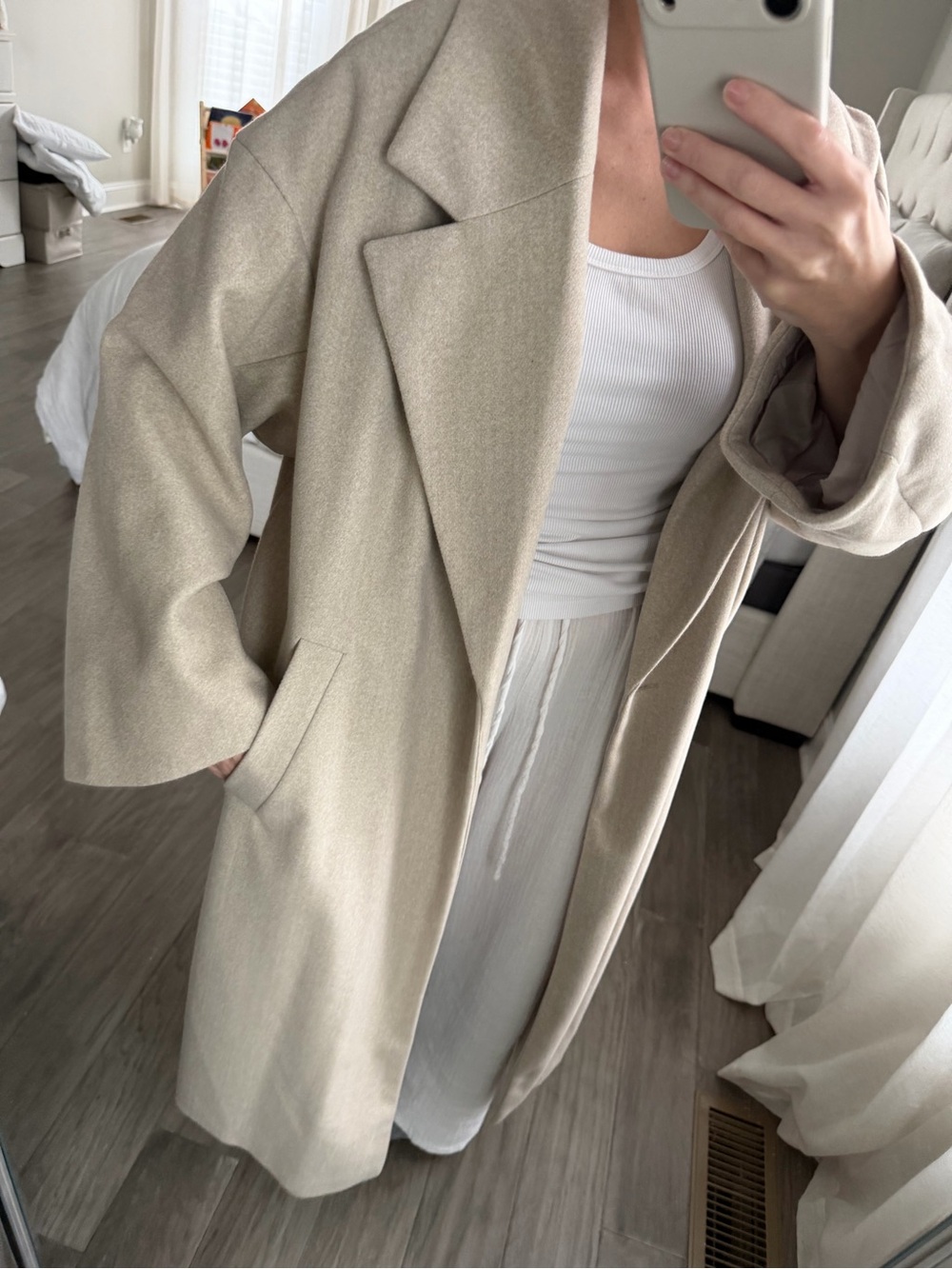Zara  Long Cream  Coat